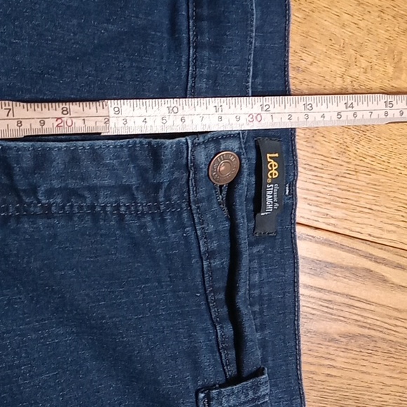 LEE Jeans Women 20 BLUE Denim Preowned CLASSIC FIT STRAIGHT LEG Used Spring - Picture 8 of 12